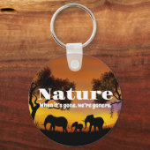 Die Natur und Elefanten schätzen Schlüsselanhänger (Vorderseite)