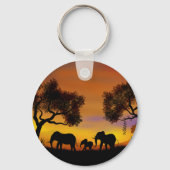 Die Natur und Elefanten schätzen Schlüsselanhänger (Rückseite)