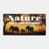 Die Natur und Elefanten schätzen Schreibtischunterlage (Vorderseite)