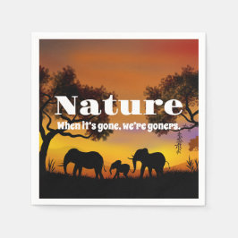 Die Natur und Elefanten schätzen Serviette