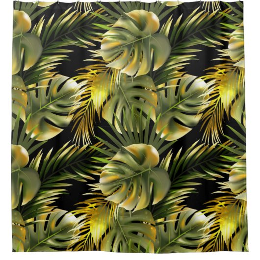 Die Natur verlasst blumengeschmückt, auffallend. Duschvorhang (Vorderseite)