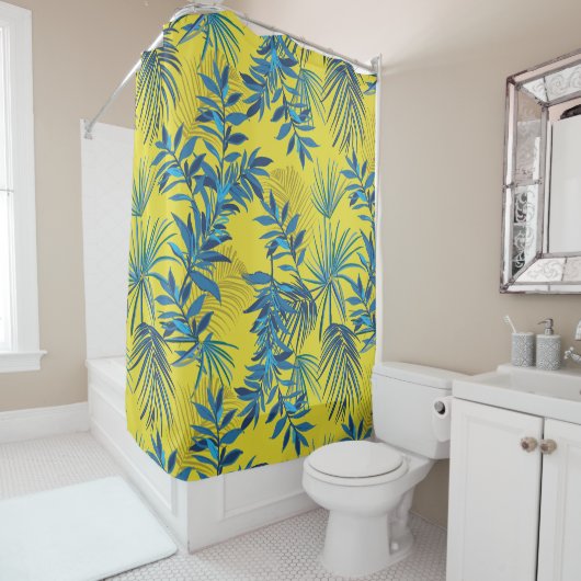 Die Natur verlasst dekorativ, auffallend Duschvorhang (Beispiel)