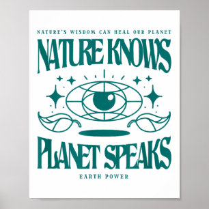 Die Natur weiß, dass Planet einen Umweltschutz spr Poster