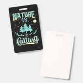 Die Natur zu wandern ruft Ausweis (Vorder- & Rückseite)