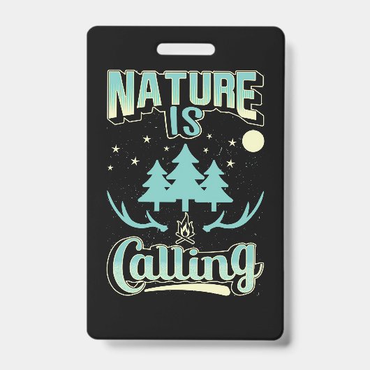 Die Natur zu wandern ruft Ausweis (Vorderseite)
