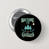 Die Natur zu wandern ruft Button (Vorne & Hinten)