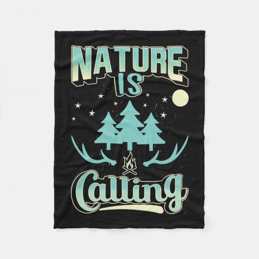 Die Natur zu wandern ruft Fleecedecke (Vorderseite)