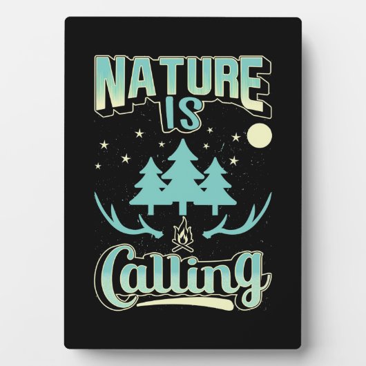 Die Natur zu wandern ruft Fotoplatte (Vorderseite)