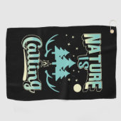 Die Natur zu wandern ruft Golfhandtuch (Horizontal)