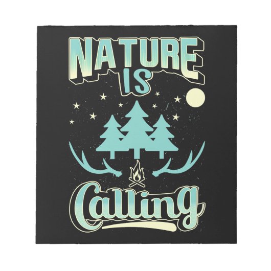 Die Natur zu wandern ruft Notizblock (Vorderseite)