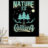 Die Natur zu wandern ruft Poster (Küche)