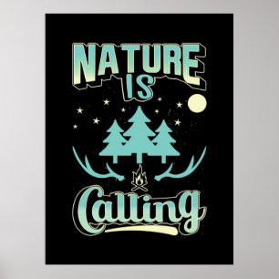 Die Natur zu wandern ruft Poster