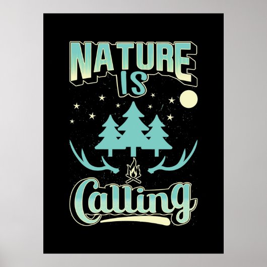 Die Natur zu wandern ruft Poster (Vorne)