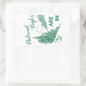 Die natürlichen Highlights sind in Rechteckiger Aufkleber (Tasche)