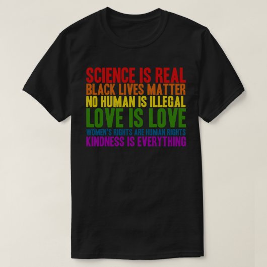 Die Naturwissenschaft ist eine echte schwarze Lebe T-Shirt (Design vorne)