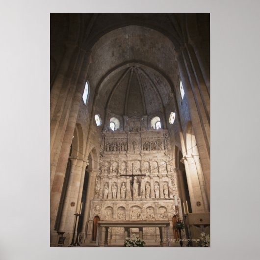 Die Nave des Klosters Santa Maria de Poblet Poster (Vorne)
