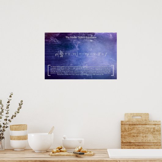 Die Navier-Stokes-Gleichungen - Math Poster (Küche)