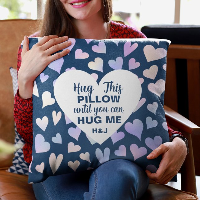 Die Navy umarmt dieses Kissen, bis Sie mich umarme Kissen (Custom Navy Hug This Pillow Until You Can Hug Me
)