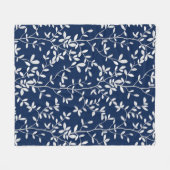 Die Navy Weiß der Natur Fleecedecke (Vorderseite (Horizontal))
