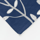 Die Navy Weiß der Natur Fleecedecke (Ecke)