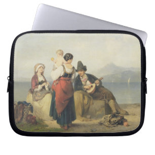 Die neapolitanische Familie, 1865 (Öl auf Platte) Laptopschutzhülle