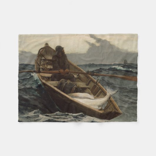 Die Nebelwarnung (von Winslow Homer) Fleecedecke (Vorderseite (Horizontal))