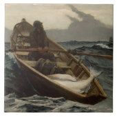Die Nebelwarnung (von Winslow Homer) Fliese (Vorderseite)