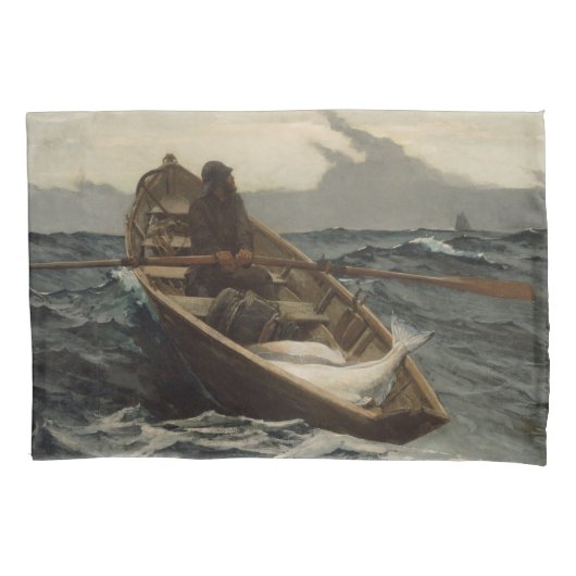 Die Nebelwarnung (von Winslow Homer) Kissenbezug (Vorderseite-Links)