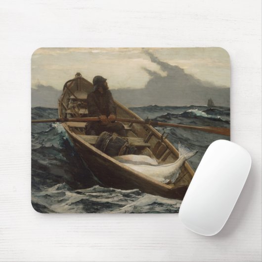 Die Nebelwarnung (von Winslow Homer) Mousepad (Mit Mouse)