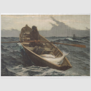 Die Nebelwarnung (von Winslow Homer) Seidenpapier