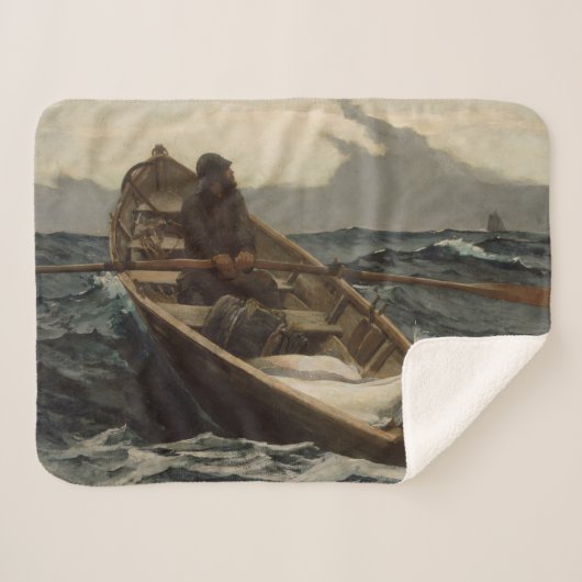 Die Nebelwarnung (von Winslow Homer) Sherpadecke (Vorderseite (Horizontal))