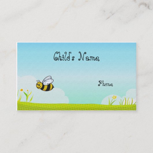 Die nennende Karte der Hummel-Bienen-Kinder (Vorderseite)