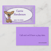 Die nennende Karte niedliche Hundkinder (Vorne/Hinten)