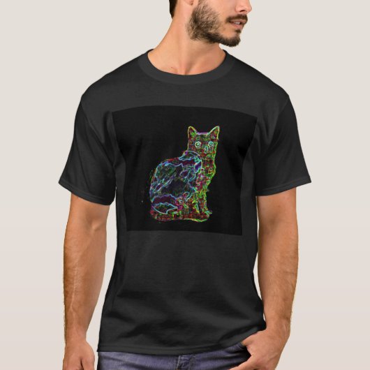 Die Neonkatze T-Shirt (Vorderseite)