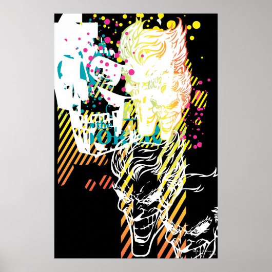 Die Neonmontage des Jokers Poster (Vorne)