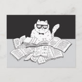 Die Nerd Cat Postkarte (Vorderseite)