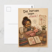 Die Nerven liegen plank Postkarte (Vorne/Hinten)