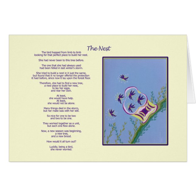 Die Nest-Karte (Vorderseite (Horizontal))