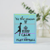 Die Netball-Saison behalten Ruhe Postkarte (Stehend Vorderseite)