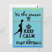 Die Netball-Saison behalten Ruhe Postkarte (Vorne/Hinten)
