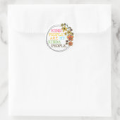 Die netten Leute sind meine Kindesmenschen Runder Aufkleber (Tasche)