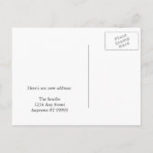 Die neue Adresse hat eine lustige Änderung der Adr Ankündigungspostkarte (Rückseite)