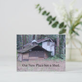 Die neue Adresse hat eine lustige Änderung der Adr Ankündigungspostkarte (Stehend Vorderseite)