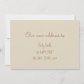 Die neue Adresse ist sauber übertragen Ankündigung (Rückseite)