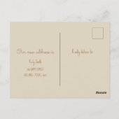 Die neue Adresse ist sauber übertragen Postkarte (Rückseite)