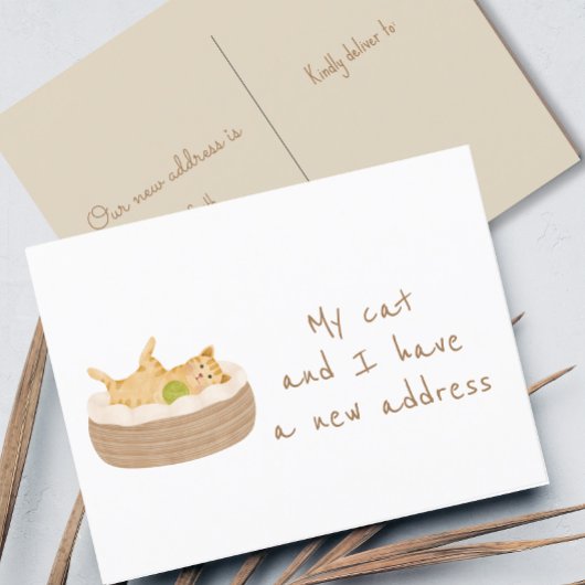 Die neue Adresse ist sauber übertragen Postkarte