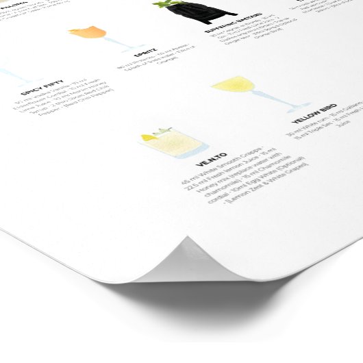 Die neue Cocktailkollektion der Ära Poster (Ecke)