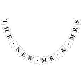 DIE NEUE DEKORATION VON HERRN UND FRAU WEDDING WIMPELKETTE