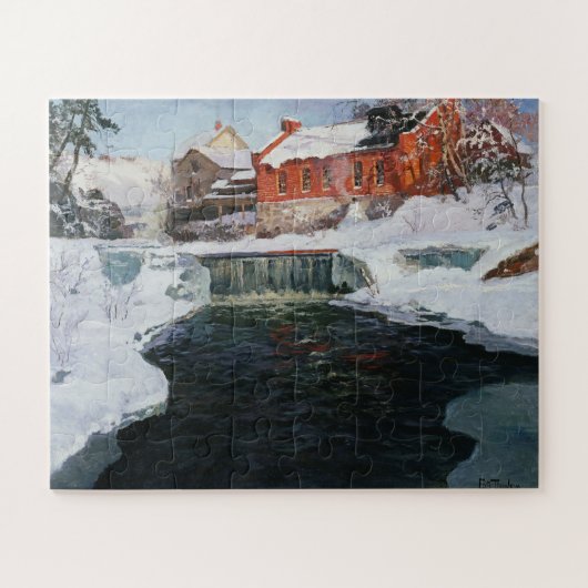 Die neue Fabrik in Lillehammer, Fine Art Puzzle (Horizontal)