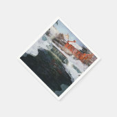 Die neue Fabrik in Lillehammer, Thaulow, Frits Serviette (Ecke)